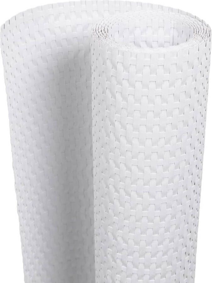 VidaXL Balkonschermen 10 st 255x19 cm poly rattan wit