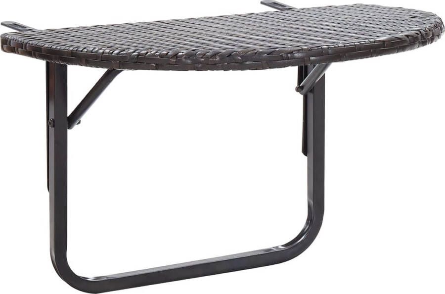VidaXL -Balkontafel-60x60x40-cm-poly-rattan-bruin