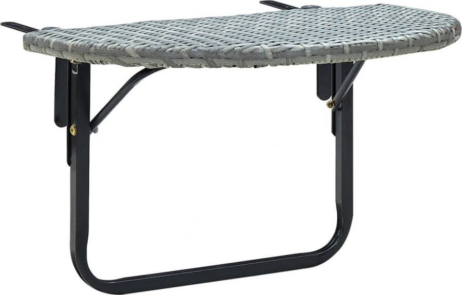 VidaXL -Balkontafel-60x60x40-cm-poly-rattan-grijs