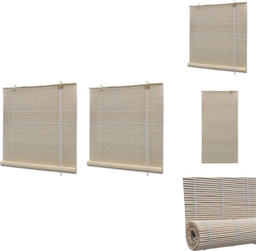 VidaXL Bamboe Rolgordijn 120 x 160 cm Privacy met licht filtering Hoogwaardig materiaal Jaloezie