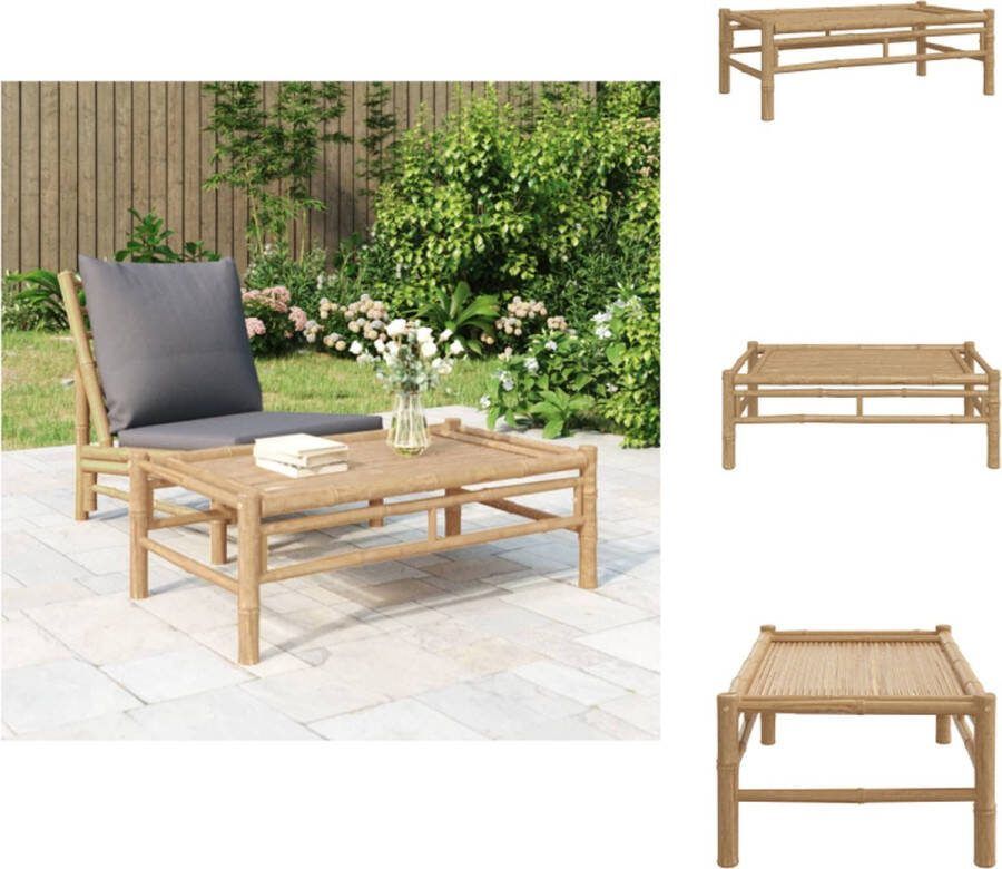 VidaXL Bamboe Tuintafel 100 x 55 x 33 cm Duurzaam materiaal Tuinbank