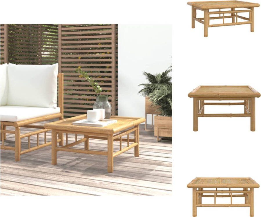 VidaXL Bamboe Tuintafel 65 x 55 x 30 cm Duurzaam Praktisch Gemakkelijk schoon te maken Tuinbank