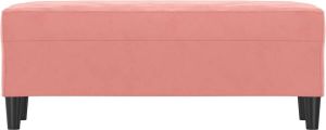 VidaXL Bankje 100x35x41 cm fluweel roze
