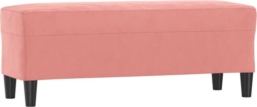 VidaXL Bankje 100x35x41 cm fluweel roze