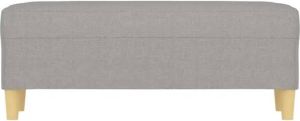 VidaXL Bankje 100x35x41 cm stof lichtgrijs