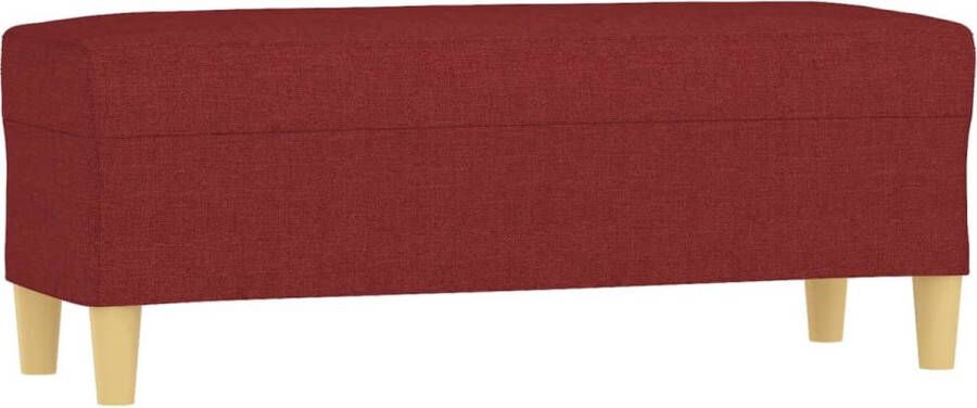 VidaXL -Bankje-100x35x41-cm-stof-wijnrood