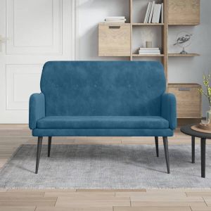 VidaXL Bankje 108x79x79 cm fluweel blauw