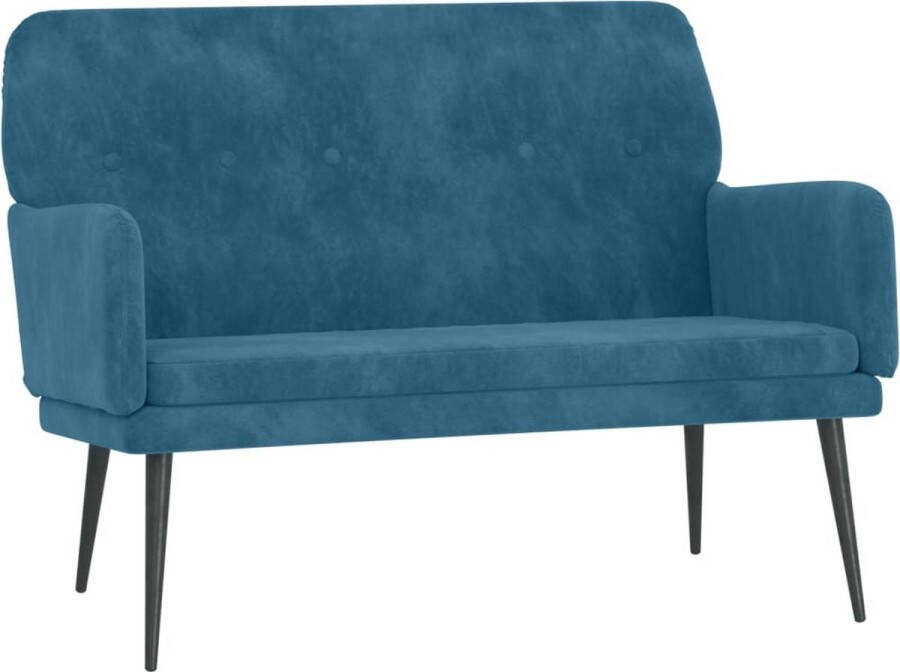 VidaXL -Bankje-108x79x79-cm-fluweel-blauw