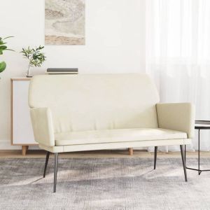 VidaXL Bankje 108x79x79 cm fluweel crèmekleurig