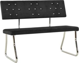VidaXL Bankje 110 cm fluweel zwart
