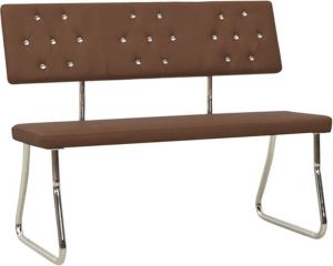 VidaXL Bankje 110 cm kunstleer bruin