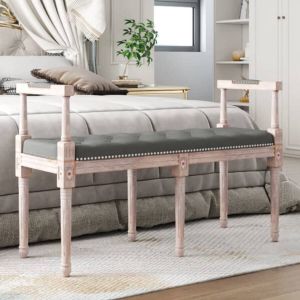 VidaXL Bankje 110x40x70 cm stof donkergrijs
