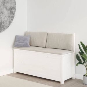 VidaXL Bankje 110x41x76 5 cm massief grenenhout wit