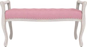 VidaXL Bankje 110x45x60 cm fluweel roze