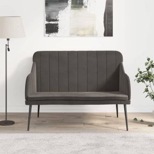 VidaXL Bankje 110x76x80 cm fluweel donkergrijs
