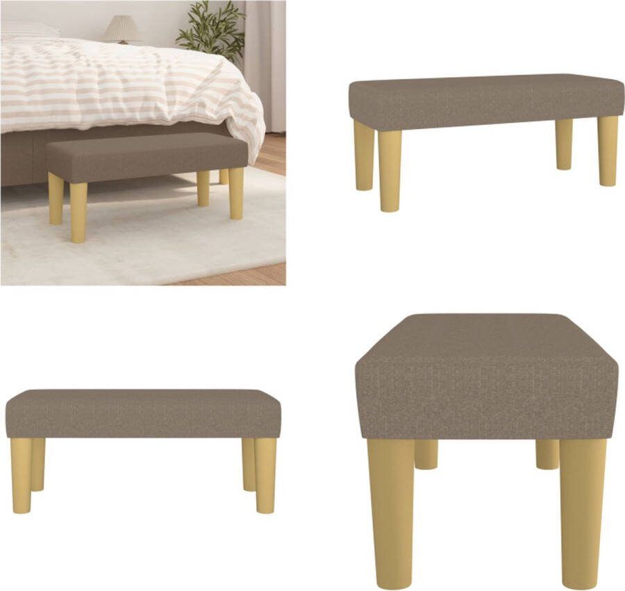 VidaXL Bankje 70x30x30 cm stof taupe Bankje Bankjes Bank Zitbank