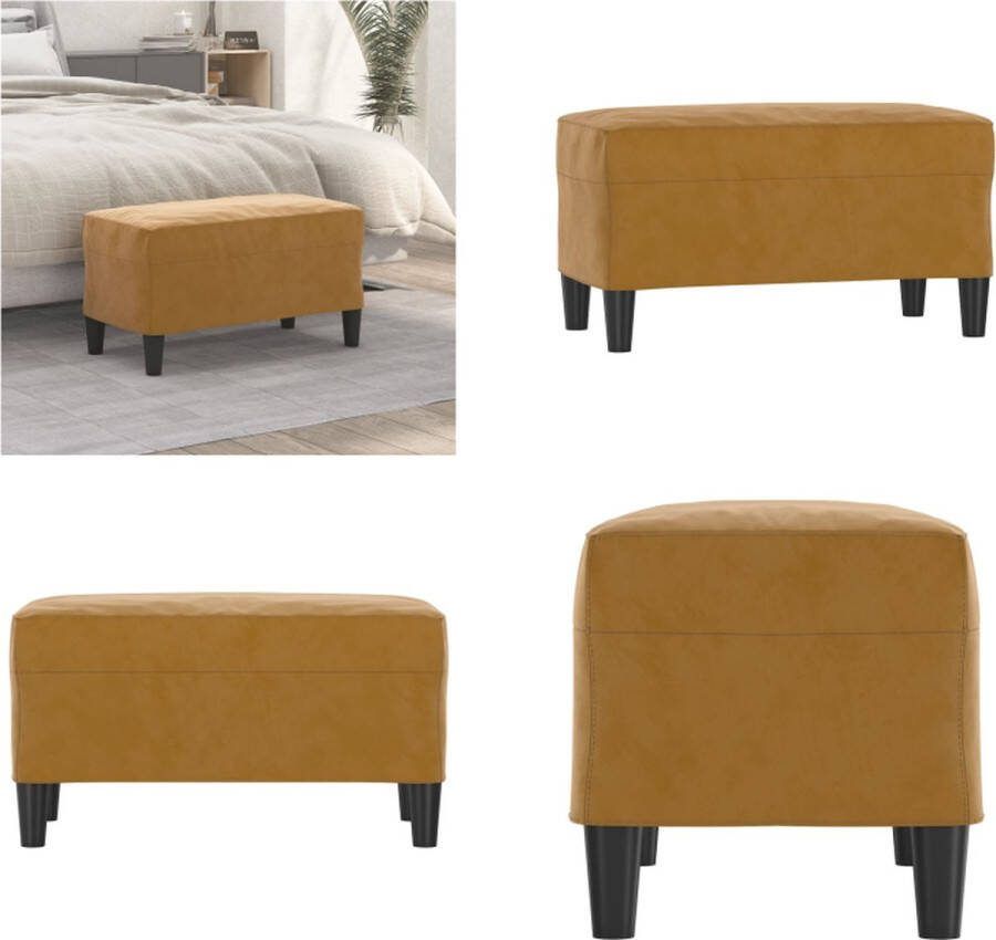 VidaXL Bankje 70x35x41 cm fluweel bruin Bankje Bankjes Bank Zitbank