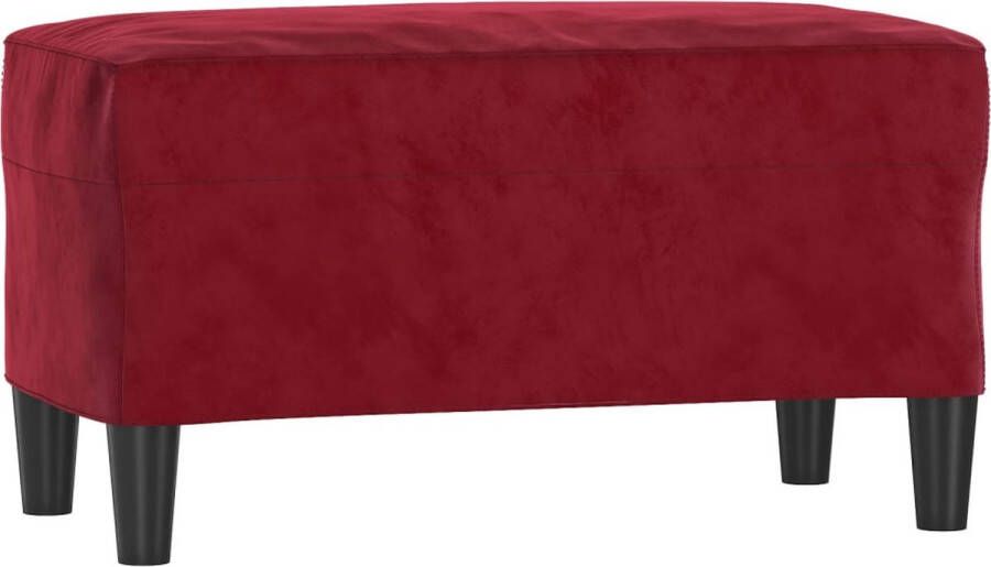 VidaXL Bankje 70x35x41 cm fluweel wijnrood
