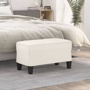 VidaXL Bankje 70x35x41 cm kunstleer crèmekleurig