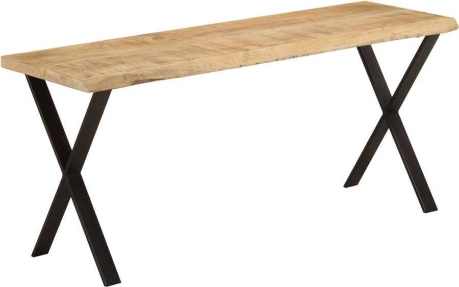 VidaXL Bankje met natuurlijke rand 105 cm massief mangohout