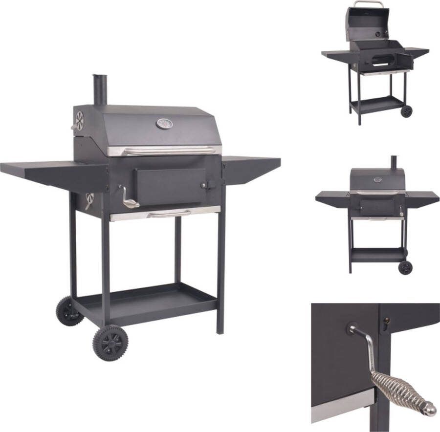 VidaXL Barbecue Roker 127x64x125 cm Zwart Barbecue