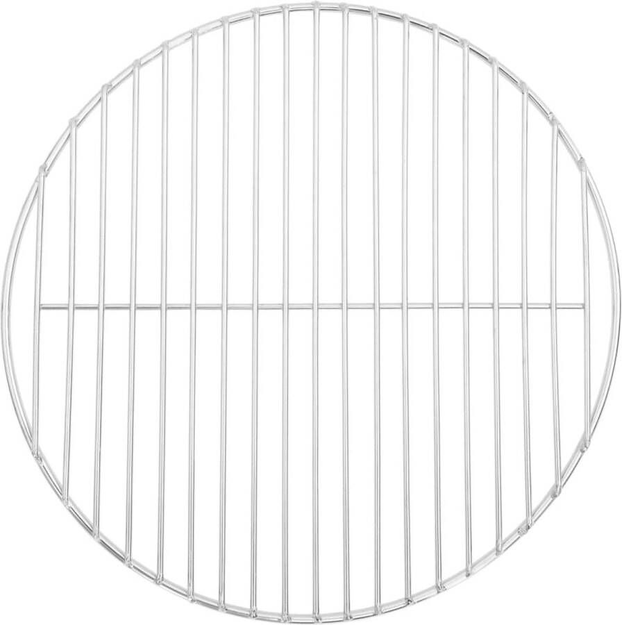 VidaXL Barbecuerooster rond Ø37 cm 304 roestvrij staal