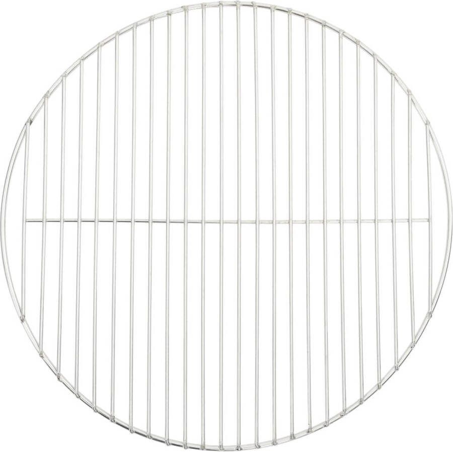 VidaXL Barbecuerooster rond Ø47 cm 304 roestvrij staal