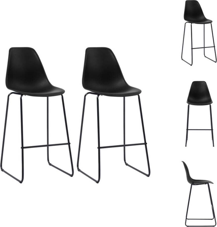 VidaXL Barstoelen Kunststof 48 x 57 x 112.5 cm Zwart Barkruk