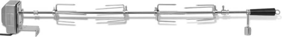VidaXL BBQ Draaispit met motor staal 1000 mm