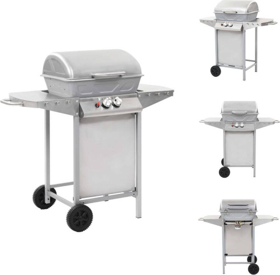 VidaXL BBQ Gas Luxe 108 x 55 x 100 cm 2 kookzones Roestvrijstaal Barbecue
