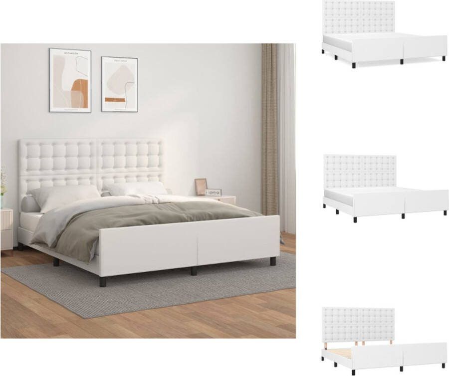 VidaXL Bedframe 203 x 186 x 118 128 cm Duurzaam kunstleer Bed