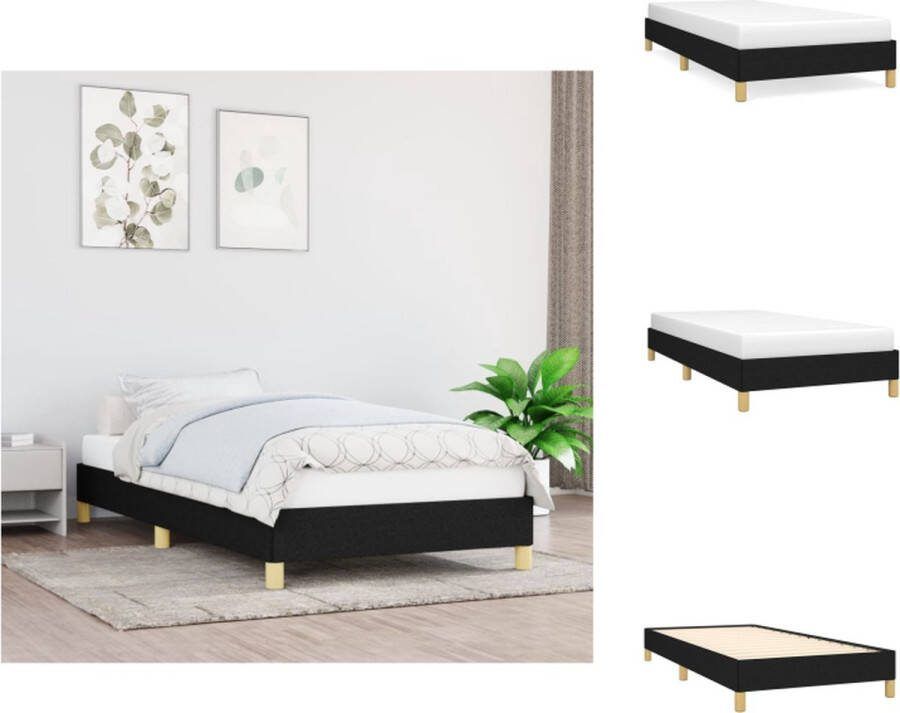 VidaXL Bedframe Bedframes 203x93x25 cm Zwart Bed