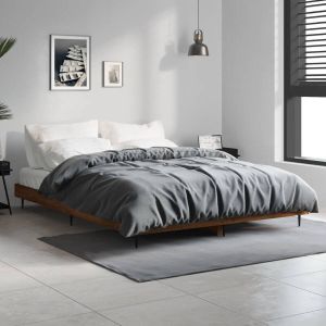 VidaXL Bedframe bewerkt hout bruineikenkleurig 140x190 cm