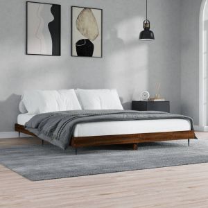 VidaXL Bedframe bewerkt hout bruineikenkleurig 160x200 cm