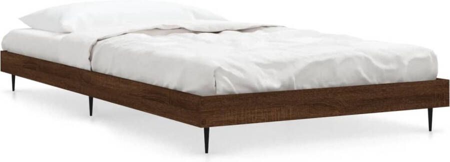 VidaXL Bedframe zonder matras bewerkt hout bruin eikenkleur 90x200 cm