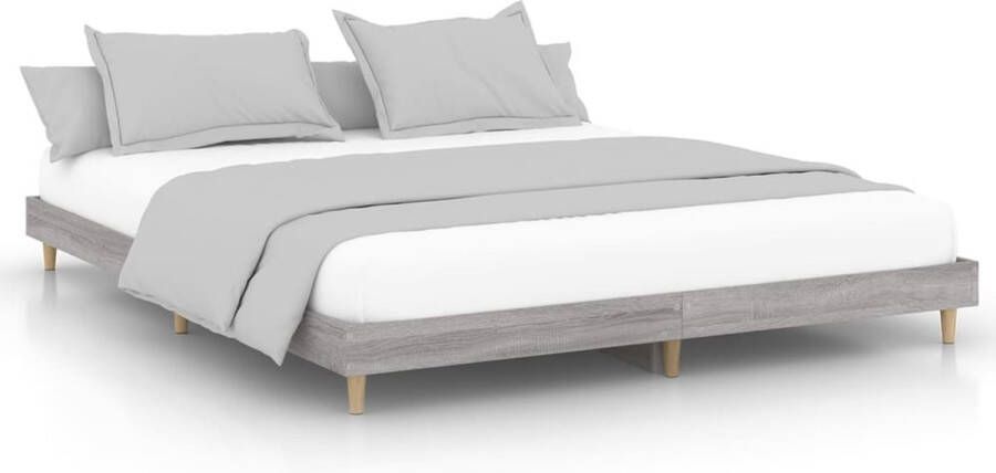 VidaXL -Bedframe-bewerkt-hout-grijs-sonoma-eikenkleurig-120x200-cm