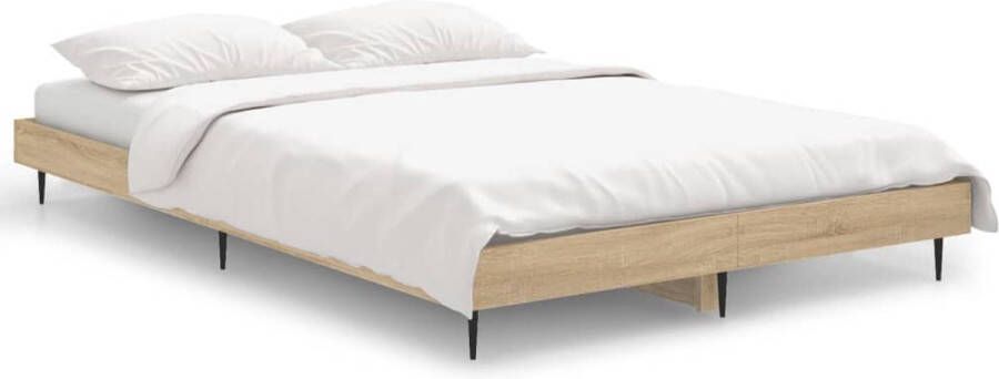 VidaXL Bedframe zonder matras hout sonoma eikenkleurig 120x190 cm