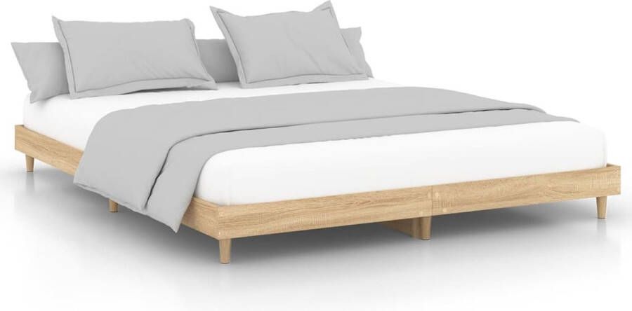 VidaXL Bedframe zonder matras hout sonoma eikenkleurig 120x200 cm