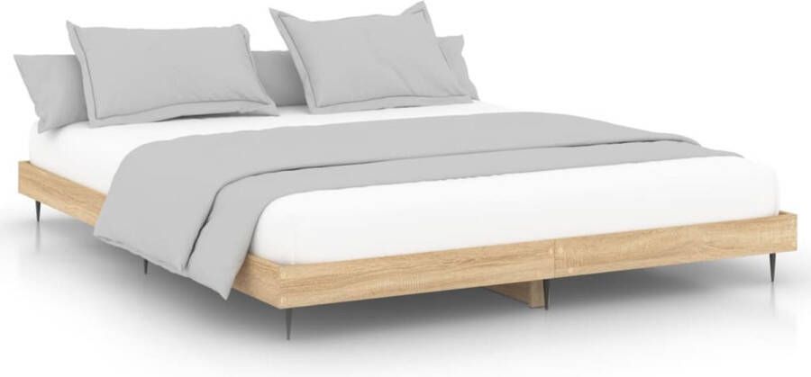 VidaXL Bedframe zonder matras hout sonoma eikenkleurig 140x200 cm