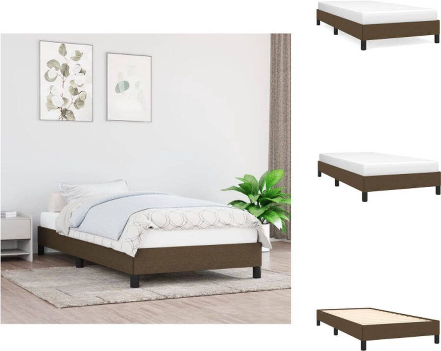 VidaXL Bedframe Donkerbruin Geniet van een goede nachtrust met dit bedframe! Een welkome aanvulling op elke slaapkamer 203 x 103 x 25 cm (L x B x H) Duurzaam materiaal Bed