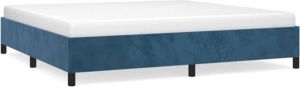 VidaXL Bedframe fluweel donkerblauw 200x200 cm