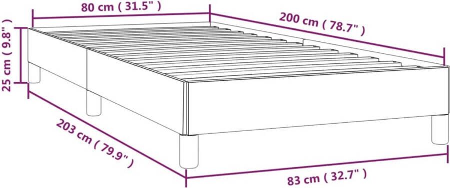 VidaXL -Bedframe-fluweel-roze-80x200-cm