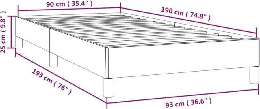 VidaXL -Bedframe-fluweel-roze-90x190-cm