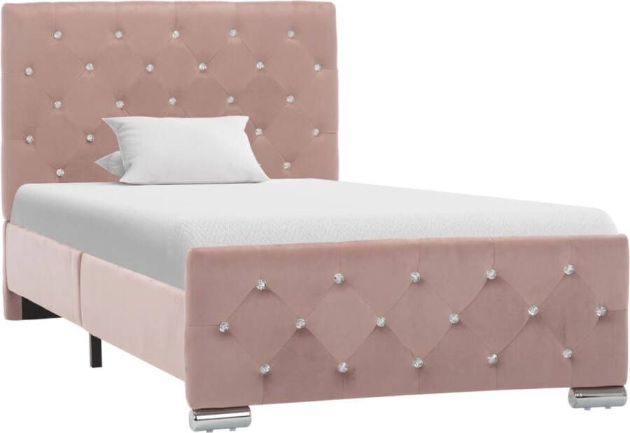 Vida XL Bedframe fluweel roze 90x200 cm SKU: 286823