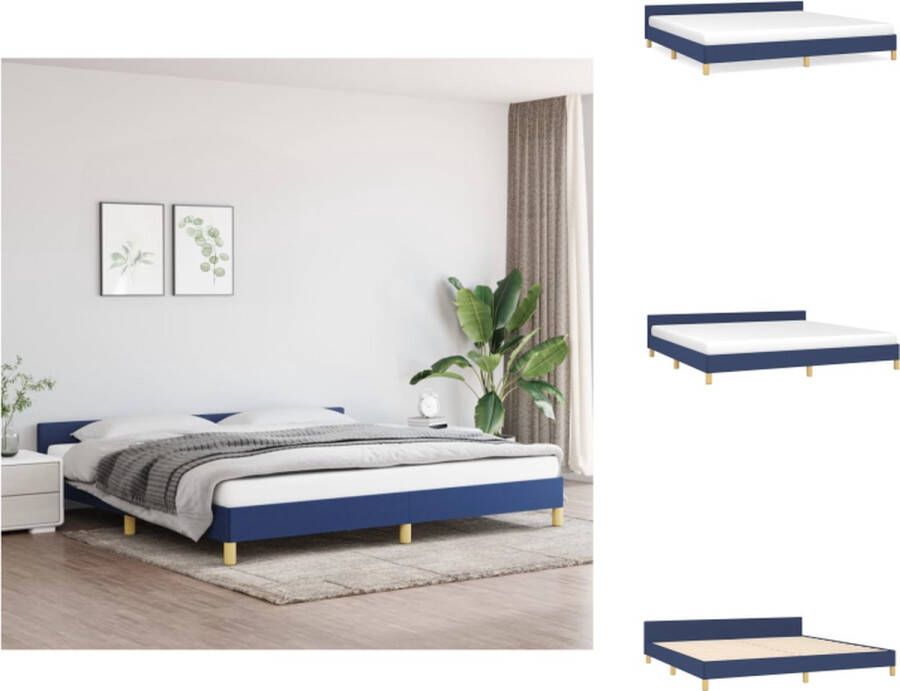 VidaXL Bedframe geniet van een goede nachtrust bedden Afmetingen- 203 x 206 x 50 cm Kleur- blauw Bed