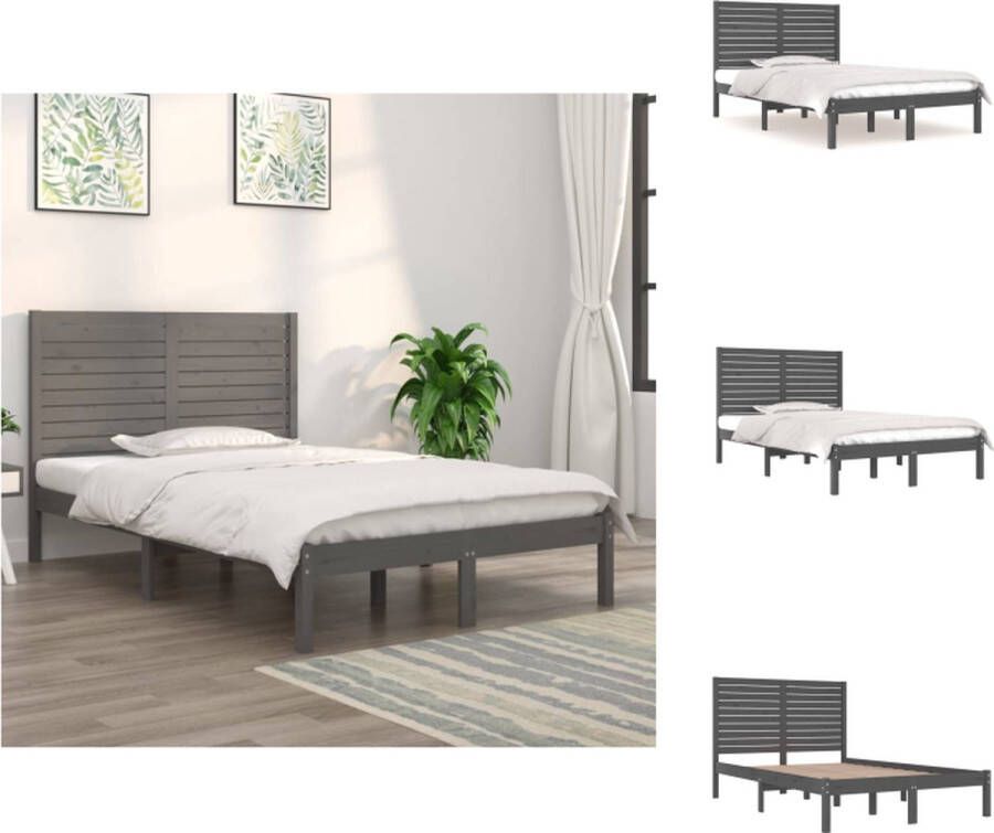VidaXL Bedframe Houten 140 x 190 cm Massief grenenhout Bed