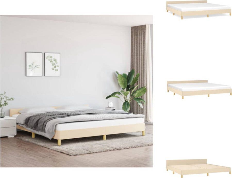 VidaXL Bedframe Luxe Bedframes 203x206x50cm Crème stof Bed