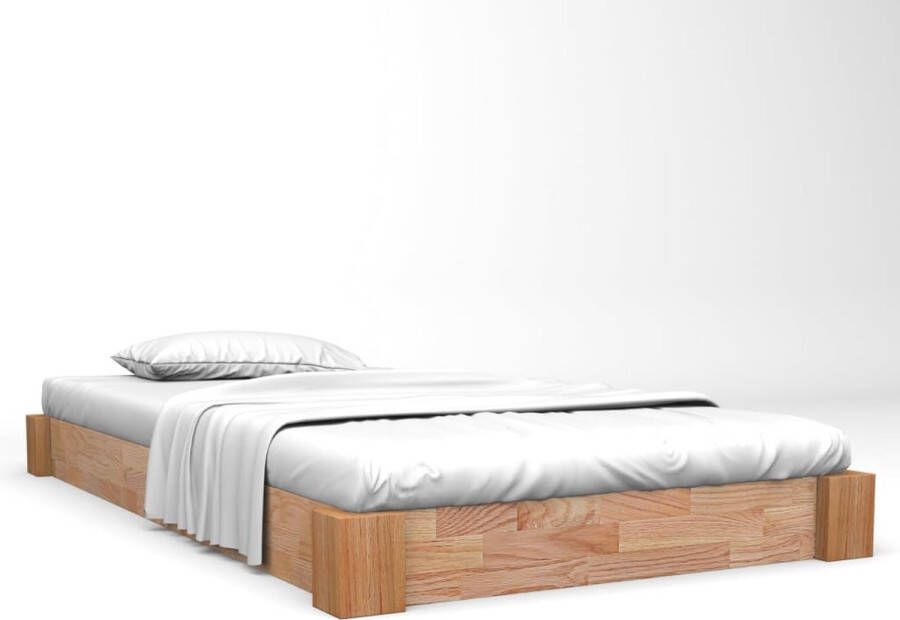 vidaXL Bedframe massief eikenhout 120x200 cm