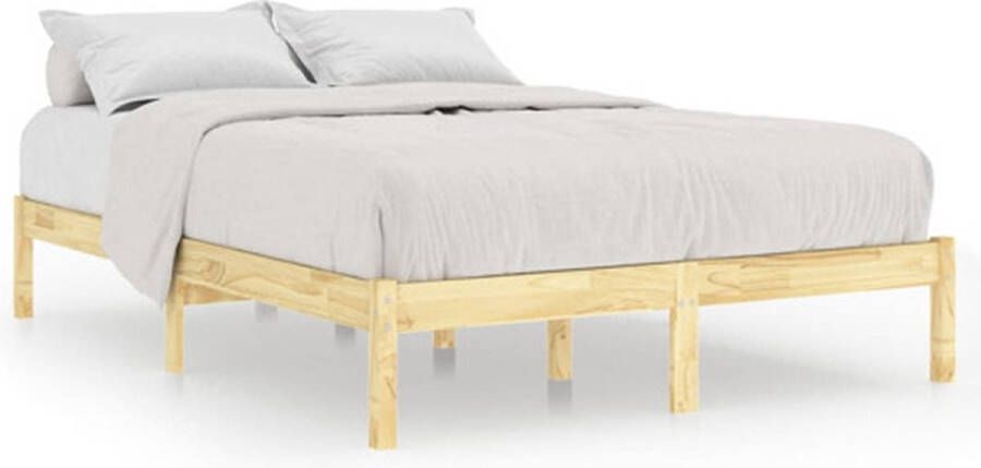 VidaXL -Bedframe-massief-grenenhout-140x190-cm