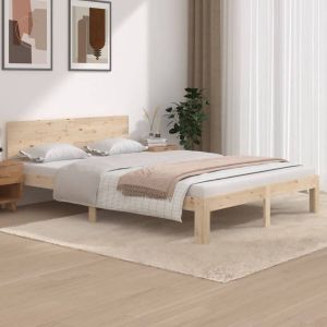 VidaXL Bedframe massief grenenhout 140x200 cm